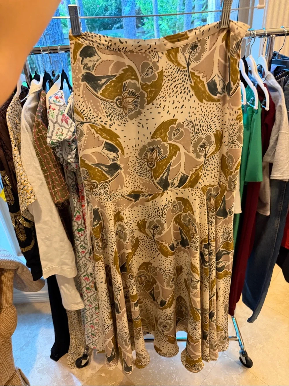 FREE PEOPLE Floral Print Maxi Skirt